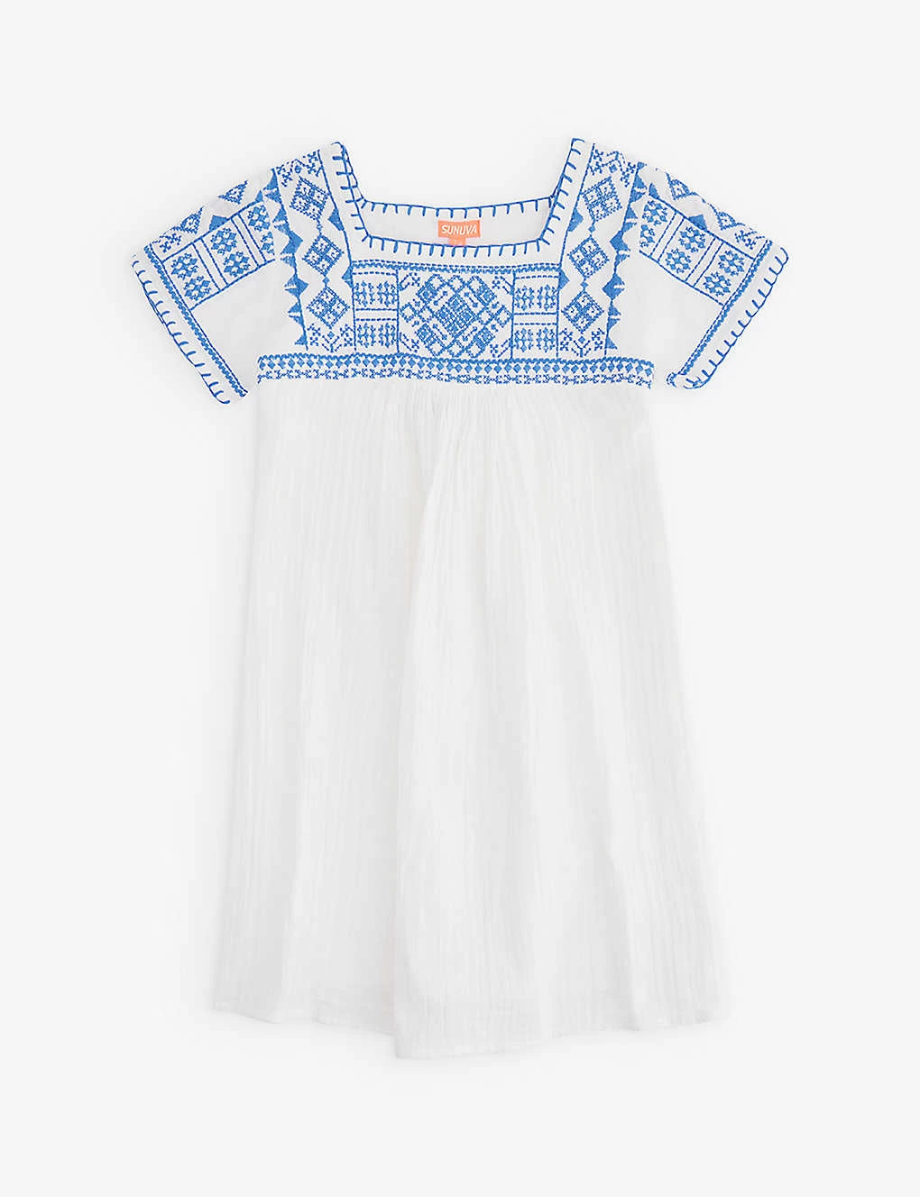 Embroidered Cotton Dress 3-14 Years 1 Embroidered Cotton Dress 3-14 Years