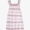 Striped Woven Dress 3-14 Years