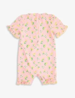 Lemon Blossom Cotton-blend Towelling Dress 3-10 Years -Kid Couture R04115480 WHITE ALT02