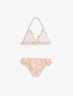 Lemon Blossom Recycled Polyester-blend Bikini Set 3-14 Years -Kid Couture R04115482 PINK ALT02