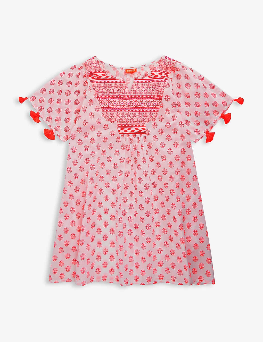 Graphic-print Tasselled Cotton Dress 3-14 Years 1 Graphic-print Tasselled Cotton Dress 3-14 Years