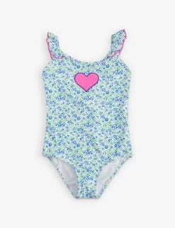 Floral-print Stretch Recycled-polyester Swimsuit 3-14 Years