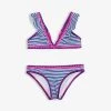 Striped Stretch Recycled-polyester Bikini Set 7-14 Years