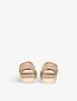Ugg Goldenstar Logo-embossed Strappy Suede Sandals 6-9 Years -Kid Couture R04120206 CREAM ALT03