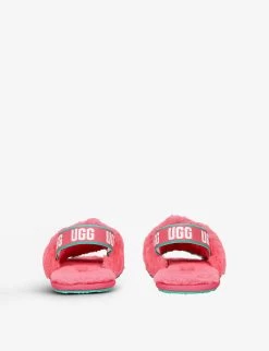 Ugg Fluff Yeah Watermelon Wool And Recycled Polyester-blend Slippers 2-7 Years -Kid Couture R04120210 PINK ALT03