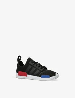 ADIDAS NMD Three-stripe Recycled-mesh Crib Shoes 6 Months-1 Year -Kid Couture R04121798 BLACK ALT02