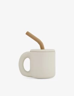 Liewood Jenna Screw-top Straw Silicone Cup 7.5cm -Kid Couture R04122031 SANDYOAT ALT02