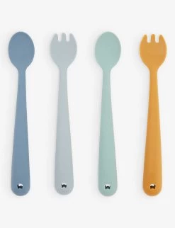 Liewood Shea Logo-debossed Pack Of Four Silicone Feeding Set