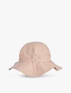 Liewood Amelie Reversible Organic-cotton Sun Hat 3 Months - 10 Years -Kid Couture R04122082 STRIPETUSCANYSANDY ALT02