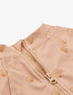 Liewood Maxime Shell-print High-neck Recycled-polyester Swimsuit 3-24 Months -Kid Couture R04122086 SEASHELLPALETUSCANY ALT03