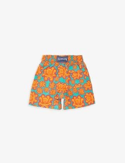 Vilebrequin Octopus-print Stretch Recycled-polyamide Shorts 4-14 Years -Kid Couture R04124141 VERTTROPEZIEN ALT02