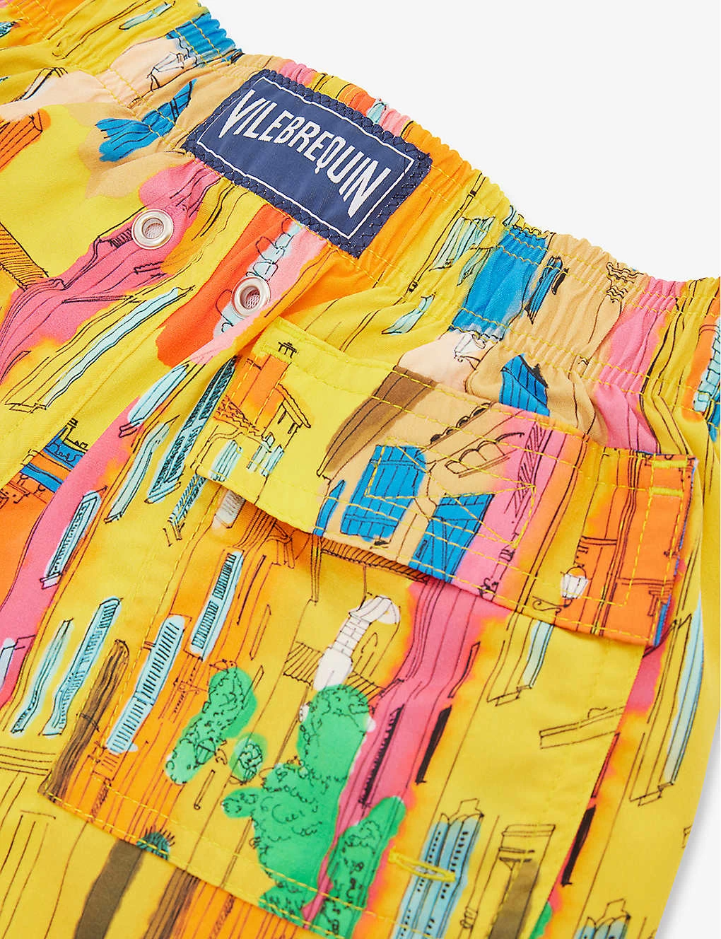 Vilebrequin Town Graphic-print Logo-badge Stretch Recycled-polyamide Shorts 4-14 Years 2 Vilebrequin Town Graphic-print Logo-badge Stretch Recycled-polyamide Shorts 4-14 Years - Image 2