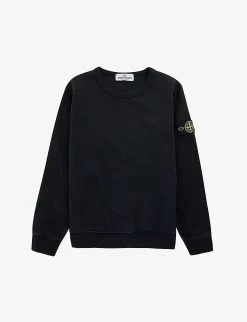 Stone Island Logo-embroidered Cotton-jersey Sweatshirt 4-8 Years
