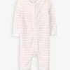 Stripe-print Zipped Organic-cotton Romper 0-24 Months
