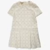 Gucci Lace-collar Monogram-print Cotton Dress 12 Months-12 Years