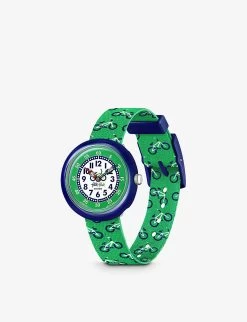 Flik Flak FBNP210 Bikyway Bio-sourced Plastic And Recycled-PET Quartz Watch