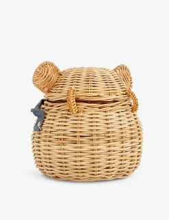 Meri-Meri Bear Rattan Cross-body Bag -Kid Couture R04128015 MULTI ALT02