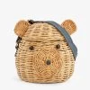 Meri-Meri Bear Rattan Cross-body Bag
