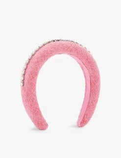 SELF PORTRAIT Crystal-embellished Woven Headband