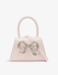 SELF PORTRAIT The Bow Diamanté-embellished Leather Cross-body Kids' Bag