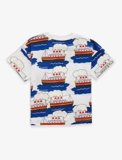 Mini Rodini Ferry-print Short-sleeve Cotton-jersey T-shirt 18 Months-11 Years -Kid Couture R04131136 MULTI ALT02