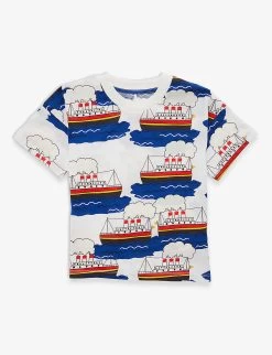 Mini Rodini Ferry-print Short-sleeve Cotton-jersey T-shirt 18 Months-11 Years