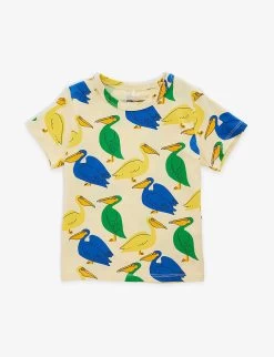 Mini Rodini Pelican-print Short-sleeve Stretch-cotton T-shirt