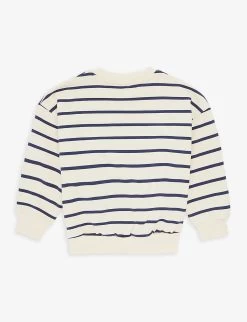 Mini Rodini Ferry-print Stripe-pattern Long-sleeve Cotton-jersey Sweatshirt 18 Months-11 Years -Kid Couture R04131139 BLUE ALT02