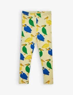 Mini Rodini Pelican-print Elasticated-waist Stretch-cotton Leggings 18 Months-11 Years
