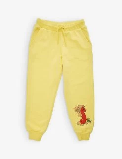 Mini Rodini Graphic-print Elasticated-waist Cotton-jersey Jogging Bottoms