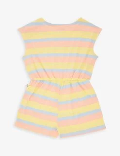 Mini Rodini Stripe-pattern Sleeveless Cotton-jersey Playsuit 18 Months-11 Years -Kid Couture R04131150 MULTI ALT02