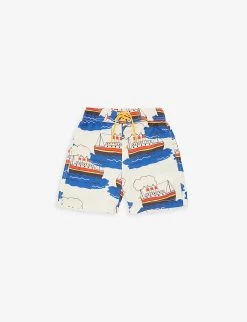 Mini Rodini Ferry-print Elasticated-waist Swim Shorts 18 Months - 11 Years