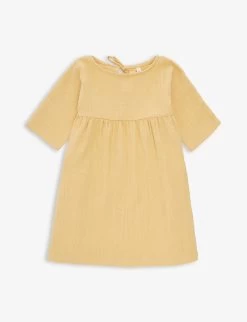 Bella Patch-pocket Organic-cotton Dress 1- 4 Years