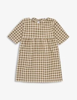 Bella Gingham-print Organic-cotton Dress 1-4 Years