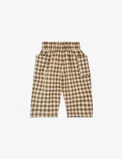 Gingham-print Organic-cotton Shorts 6 Months-4 Years