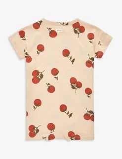 Graphic-print Organic-cotton Babygrow 0-12 Months -Kid Couture R04131284 TOMATO ALT02