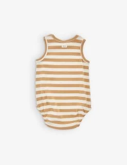 Striped Sleeveless Organic-cotton Body 0-2 Months -Kid Couture R04131287 GOLD ALT02