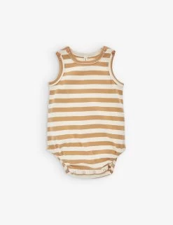 Striped Sleeveless Organic-cotton Body 0-2 Months