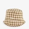 Gingham-print Organic-cotton Bucket Hat
