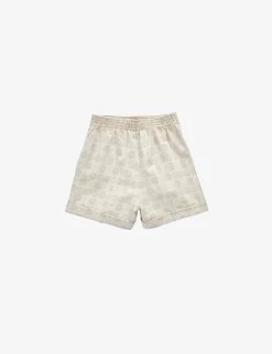 Gucci Monogram-print Cotton Shorts 6-12 Years -Kid Couture R04131778 IVORYECRUMIX ALT02