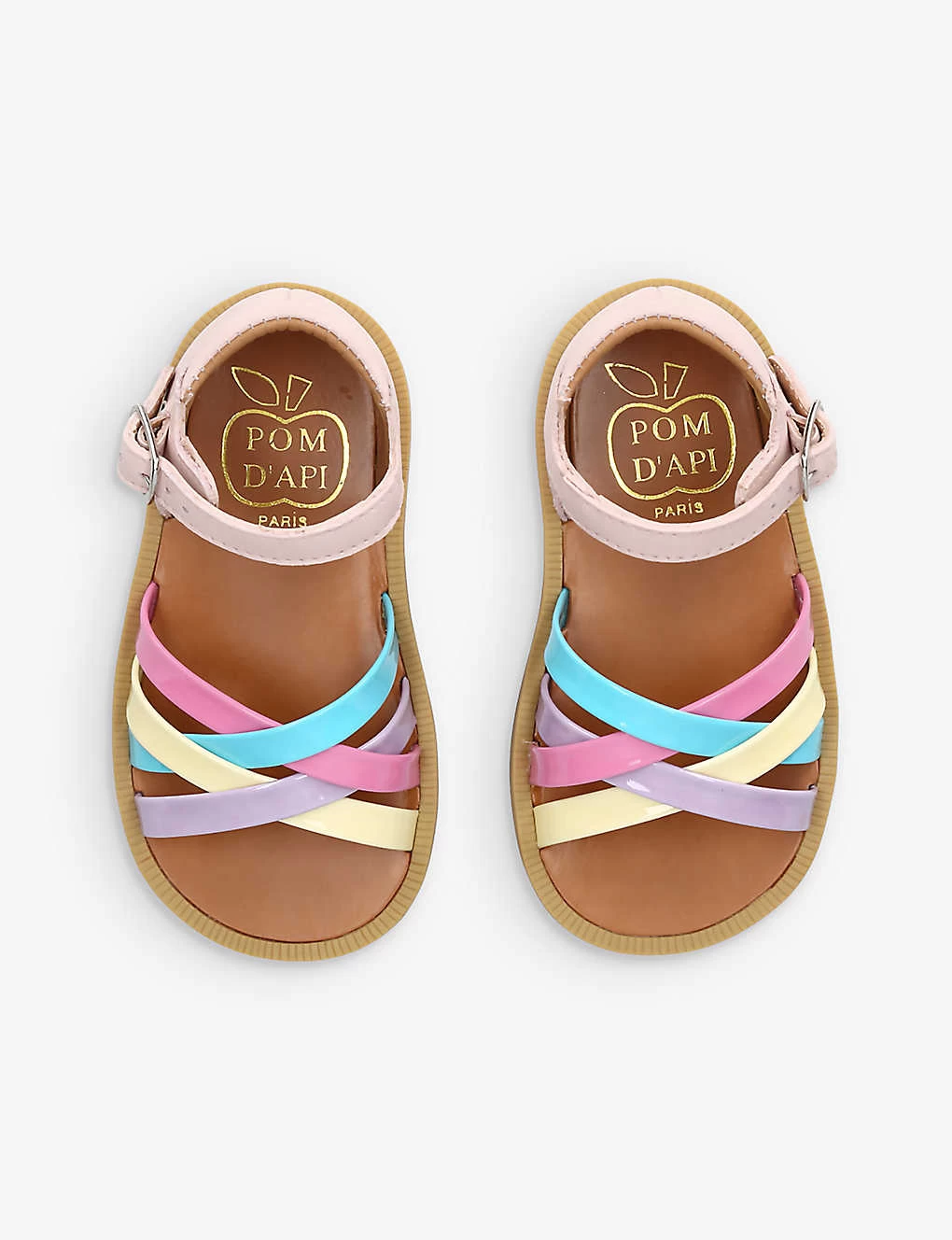 Pom D'Api Poppy Erg Rainbow-strap Faux-leather Sandals 6 Months-3 Years 2 Pom D'Api Poppy Erg Rainbow-strap Faux-leather Sandals 6 Months-3 Years - Image 2