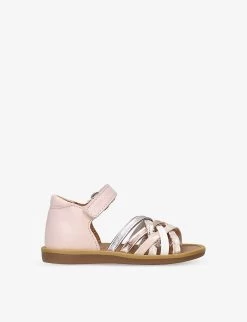 Pom D'Api Poppy Lux Metallic-strap Faux-leather Sandals 6 Months-3 Years