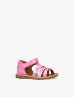 Pom D'Api Poppy T-bar Strap Faux-leather Sandals 6 Months-3 Years -Kid Couture R04132330 PINK ALT02