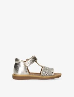 Pom D'Api Poppy Tao Glitter-sequin Faux-leather Sandals 6 Months-3 Years
