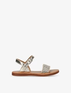Pom D'Api Plaguette Tao Glitter-sequin Faux-leather Sandals 3-5 Years