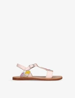 Pom D'Api Plagette Papillon Butterfly Leather Sandals 6-7 Years