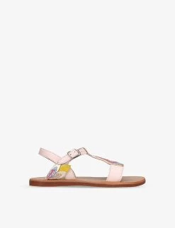 Pom D'Api Plagette Papillon Butterfly Leather Sandals 7-9 Years