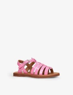 Pom D'Api Plagette Multi-strap Patent-leather Sandals 3-5 Years -Kid Couture R04132352 PINK ALT02