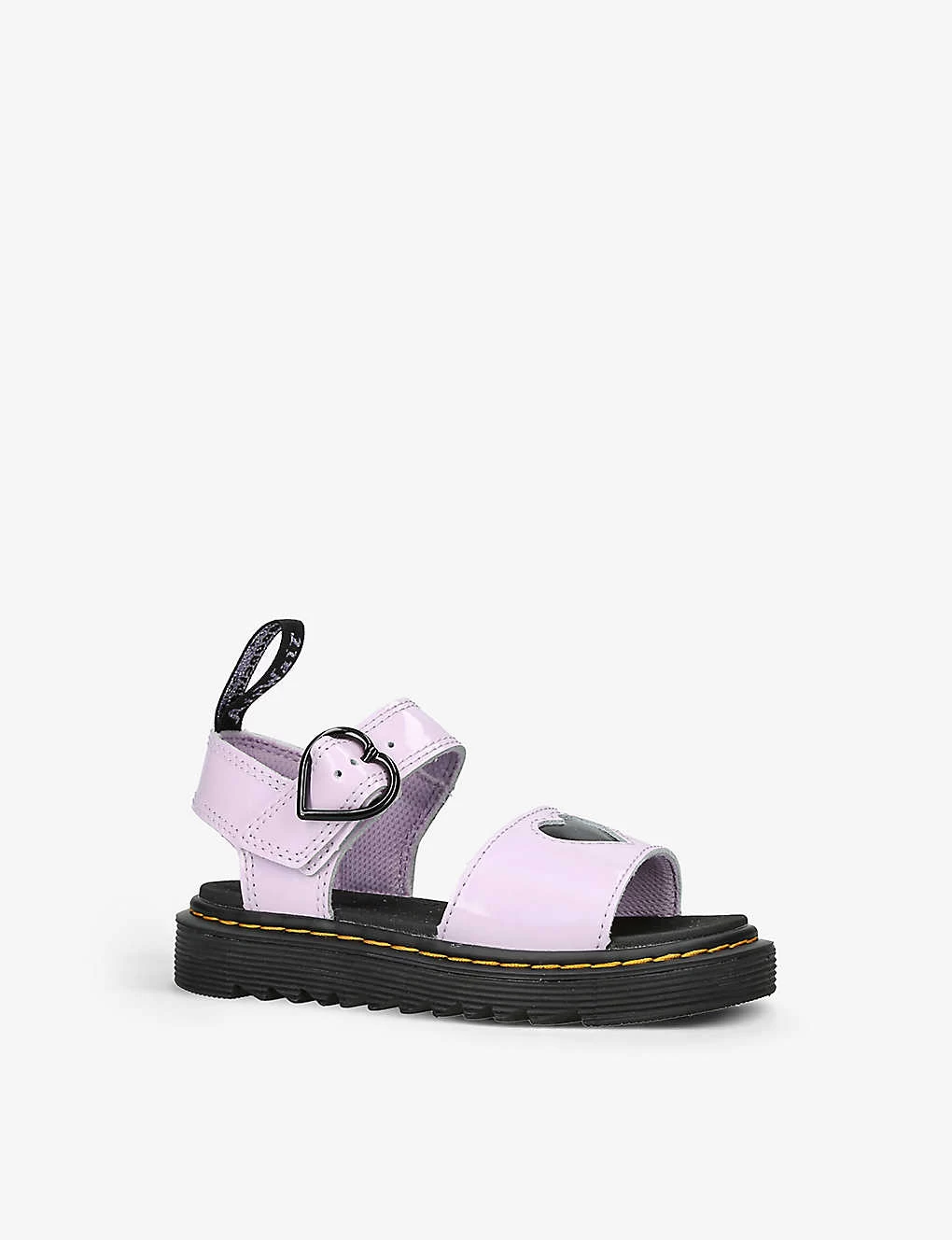 Dr. Martens Marlowe Heart-strap Metallic-leather Sandals 6-9 Years 3 Dr. Martens Marlowe Heart-strap Metallic-leather Sandals 6-9 Years - Image 3