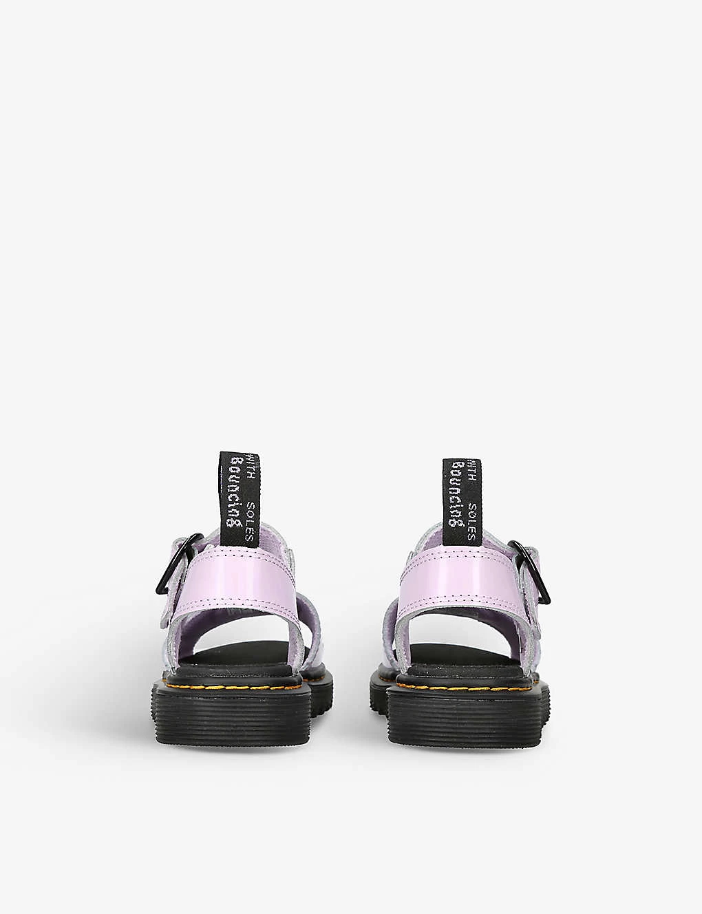 Dr. Martens Marlowe Heart-strap Metallic-leather Sandals 6-9 Years 4 Dr. Martens Marlowe Heart-strap Metallic-leather Sandals 6-9 Years - Image 4